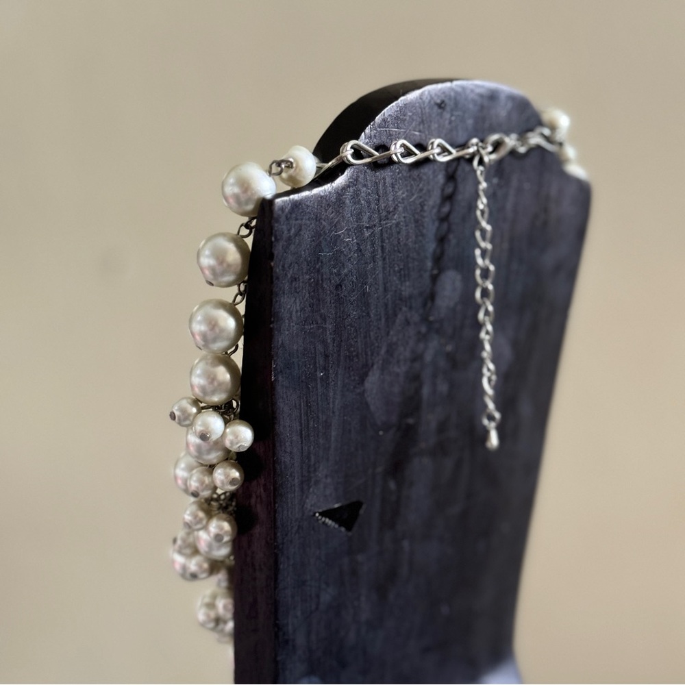 Pearl Cluster Statement Necklace - image 4